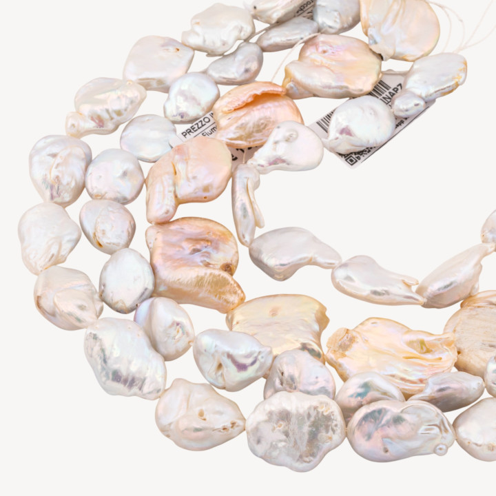 Perle Di Fiume Barocche Piatte Linea Economica Bronzo MOD2176B