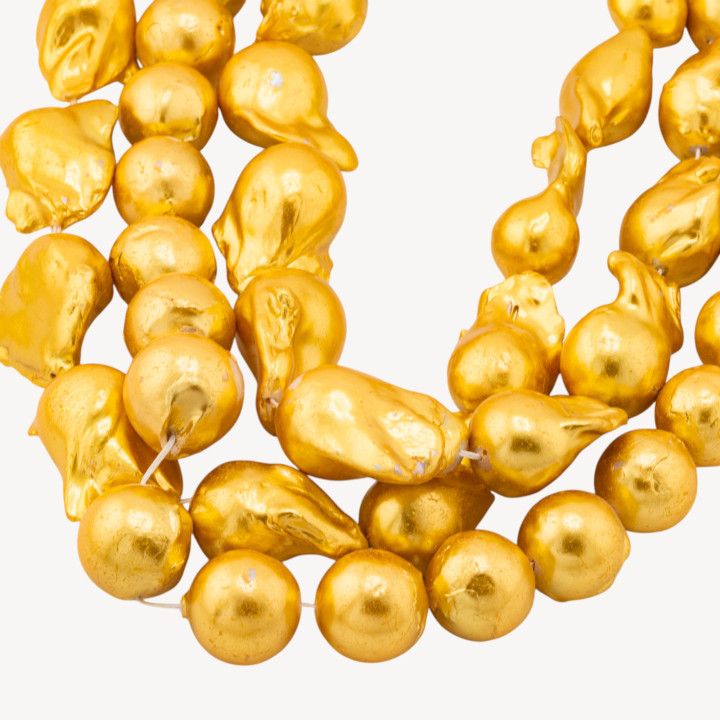 Perle Di Fiume Barocche Linea Economica Irregolare MOD.2277 Dorate