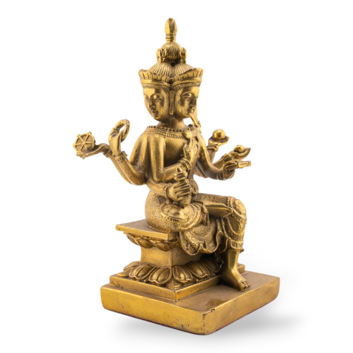 Soprammobile Statua Di Ottone Monaco 8x16cm