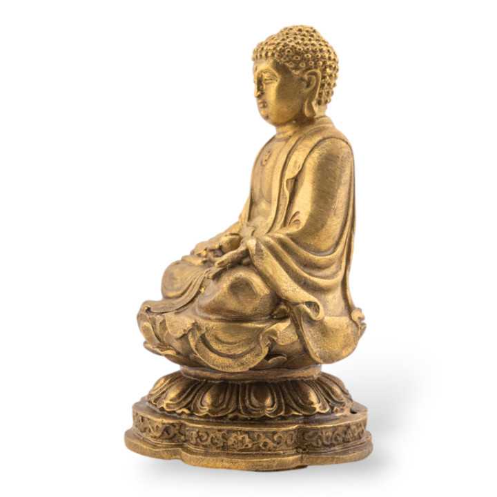 Soprammobile Statua Di Ottone Monaco 10x26cm