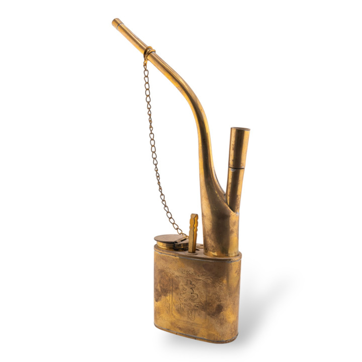 Soprammobile Statua Di Ottone Pipa 7x21cm