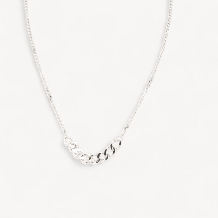 Collana In Argento 925 Con Catena Rodiata