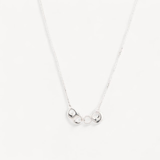 Collana In Argento 925 Con Pendenti Con Zirconi Rodiata