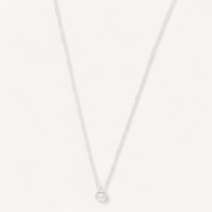 Collana In Argento 925 Con Pendenti Con Zirconi MOD3890 Rodiata