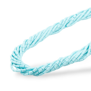 Pasta di Turchese 4 Fiori Cilindro Cannettine 2x4mm Made In Italy