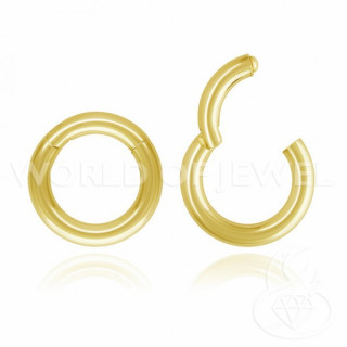 Chiusura Di Argento 925 Gancio A Ciambella Con Chiusura Invisibile 16mm Canna 3mm 2pz Dorato