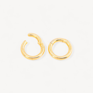 Chiusura Di Argento 925 Gancio A Ciambella Con Chiusura Invisibile 20mm 2pz Dorato