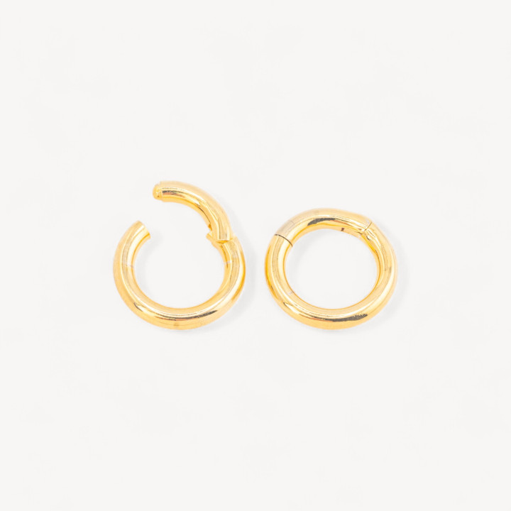Chiusura Di Argento 925 Gancio A Ciambella Con Chiusura Invisibile 20mm 2pz Dorato