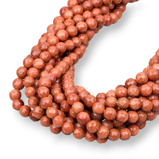 Pietra Del Sole Gold Perlina Tonda Sfaccettata 6mm