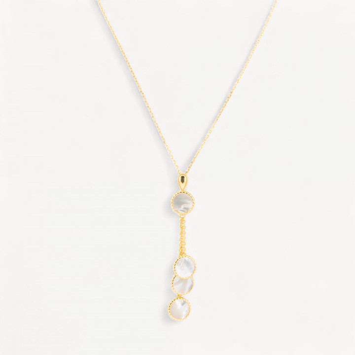 Collana In Argento 925 Con Pendenti Con Madreperla