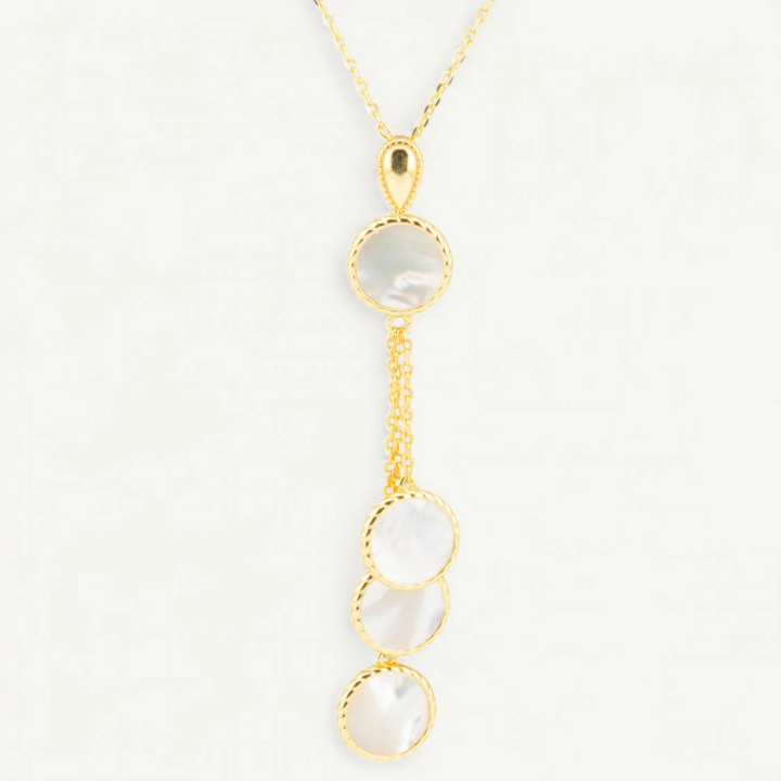 Collana In Argento 925 Con Pendenti Con Madreperla