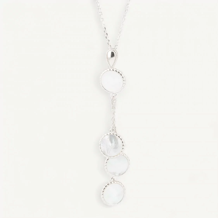 Collana In Argento 925 Con Pendenti Con Madreperla