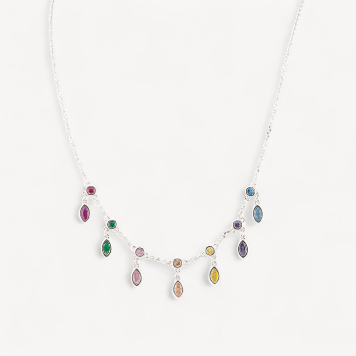 Collana In Argento 925 Con Pendenti Con Zirconi MOD3887