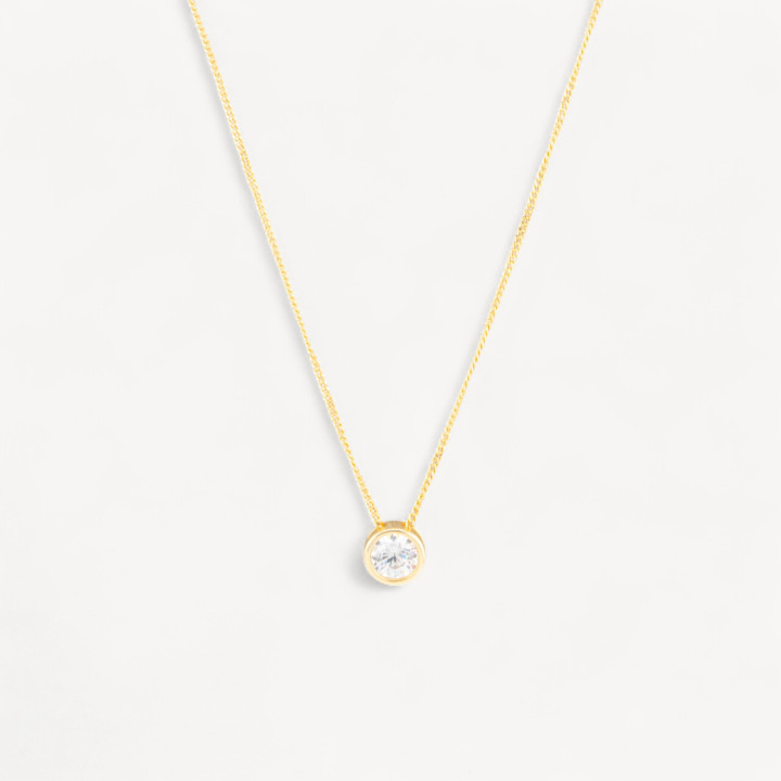 Collana In Argento 925 Con Pendenti Con Zirconi