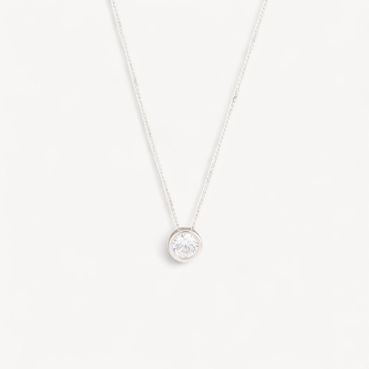 Collana In Argento 925 Con Pendenti Con Zirconi