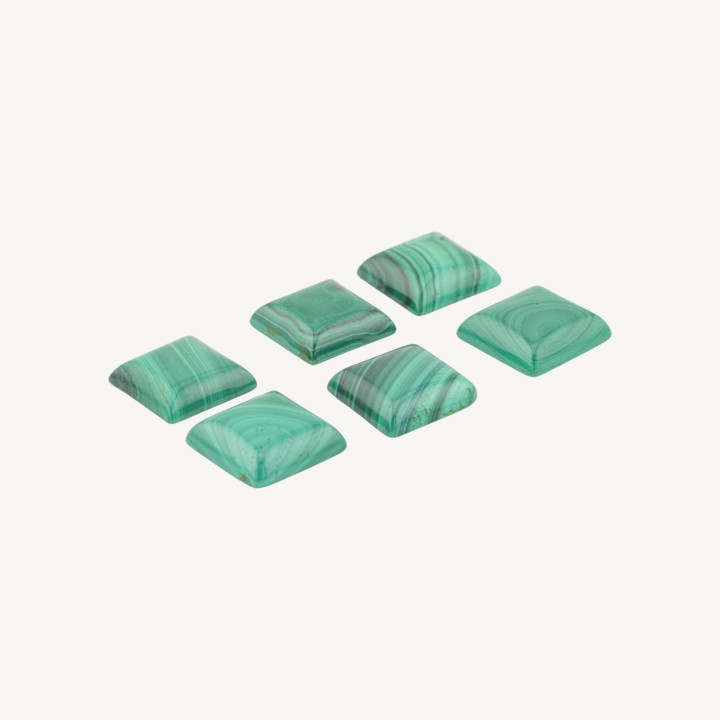 Cabochon Di Malachite a Cuscinetto 10,5mm 6pz