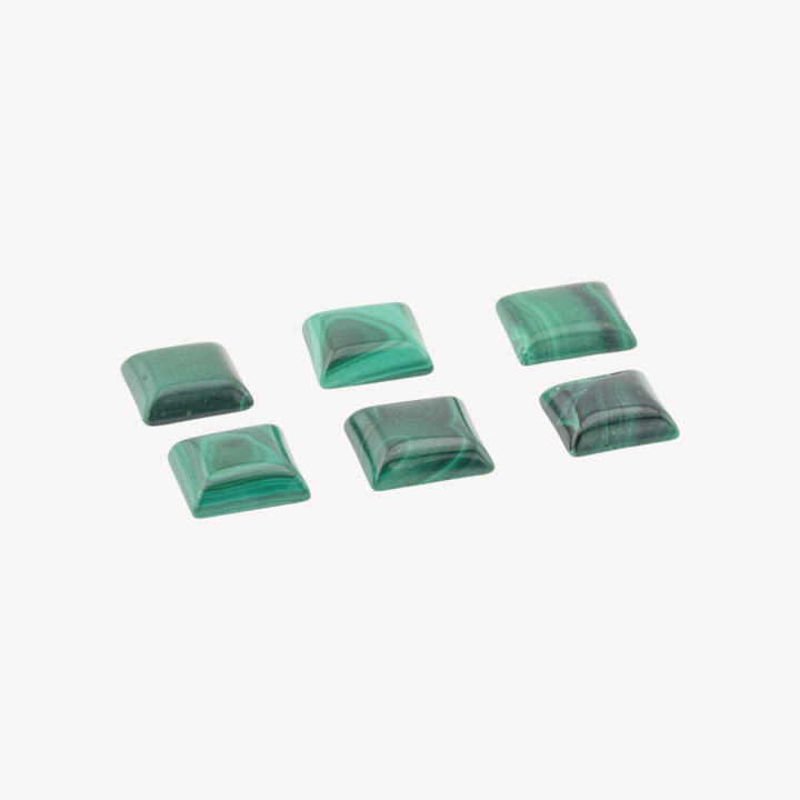 Cabochon Di Malachite a Cuscinetto 10mm 6pz