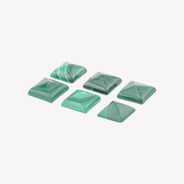 Cabochon Di Malachite a Piramide 10x4,5mm 6pz