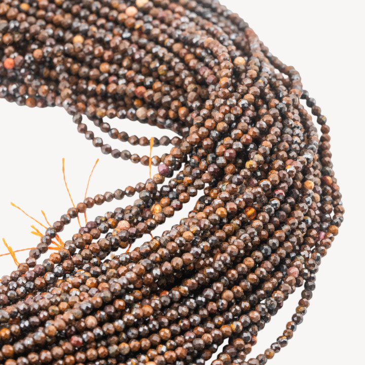 Occhio Di Tigre Perline Diamond Cut 2mm