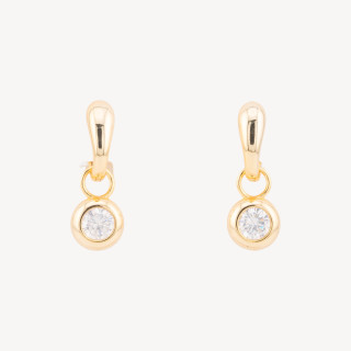 Orecchini In Argento 925 Con Punto Luce Pendente 5x23mm 1 Coppia