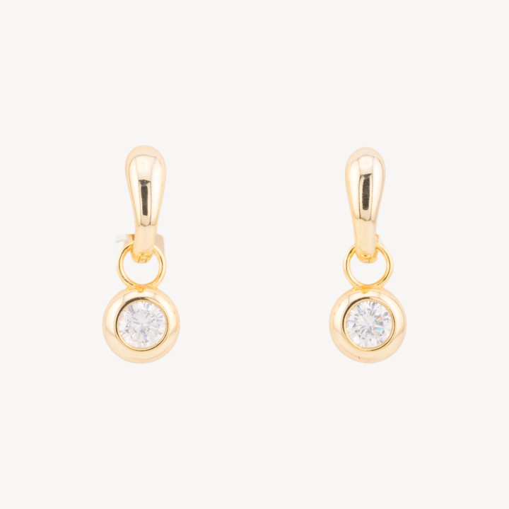 Orecchini In Argento 925 Con Punto Luce Pendente 5x23mm 1 Coppia