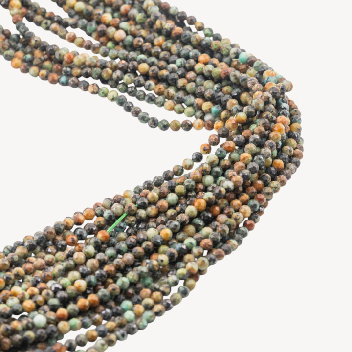 Turchese Africano Perline Diamond Cut 3,5mm