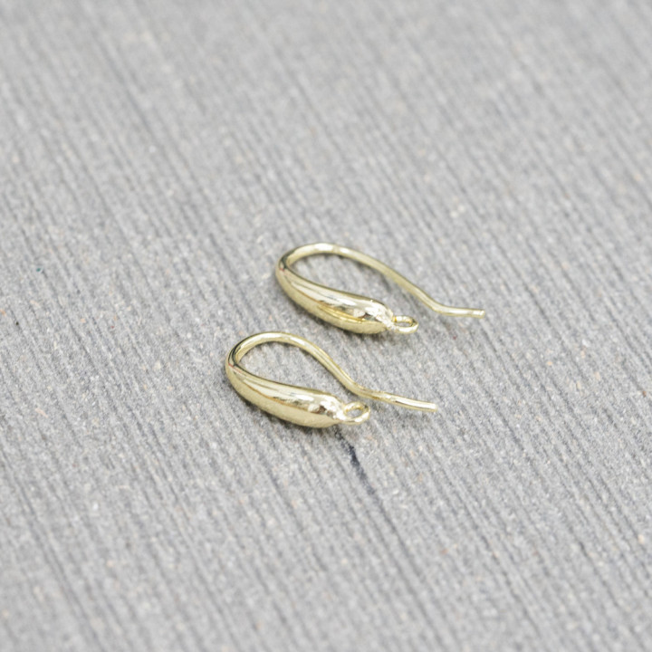 Base Per Orecchini Di Bronzo Monachella 4x18mm 12 Paia Dorato