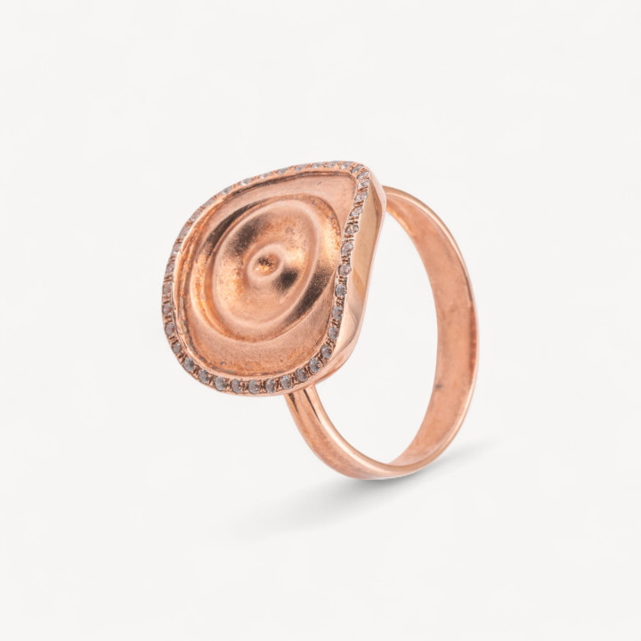 Anello Di Argento 925 1pz con Zirconi e Occhio Inciso