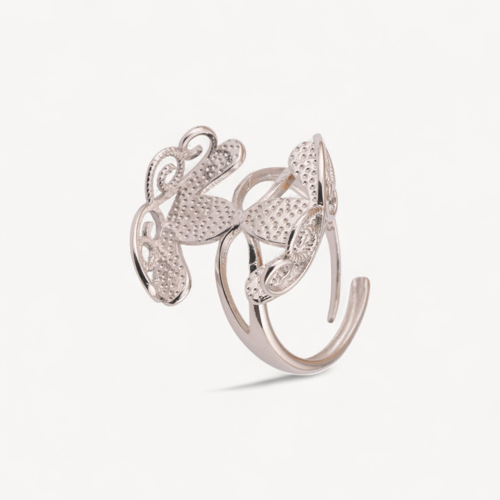 Base Per Anelli Di Argento 925 Misura Regolabile Con Castone