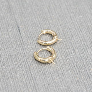 Base Per Orecchini Di Bronzo 16mm 10 Paia Dorato