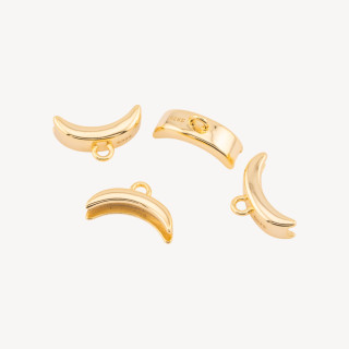 Componente Gancio Pendente Finale In Argento 925 4x14mm 4pz Dorato