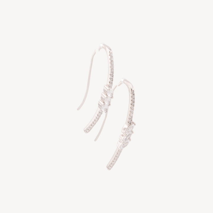 Orecchini In Argento 925 Con Zirconi LUX 3,5x35mm 1 Paia