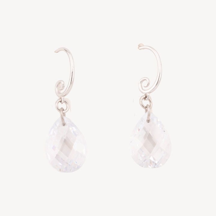 Orecchini In Argento 925 Con Zirconi Briolette