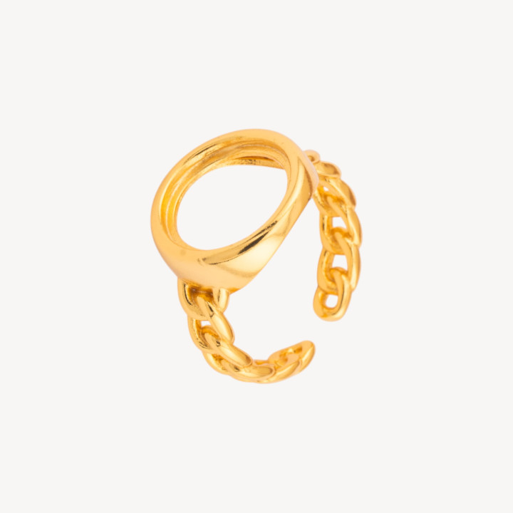 Base Per Anelli Di Argento 925 Misura Regolabile Con Castone