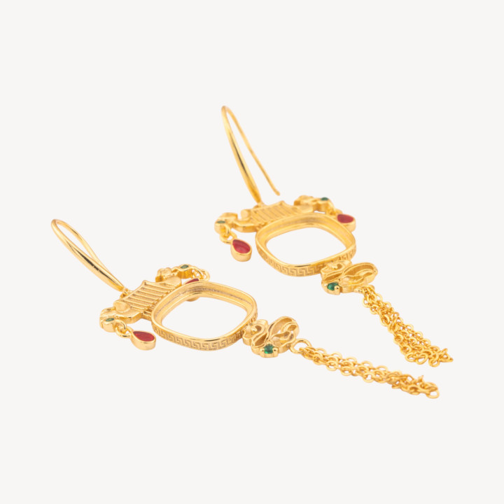 Base Per Orecchini Di Argento 925 Con Zirconi Perno Castone 1 Coppia