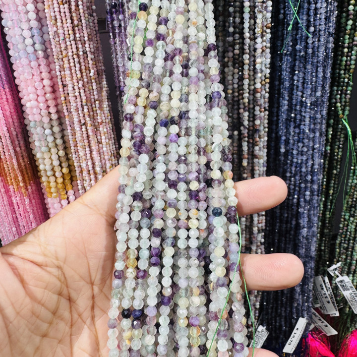 Fluorite Faceted Diamond Cut 4.5mm