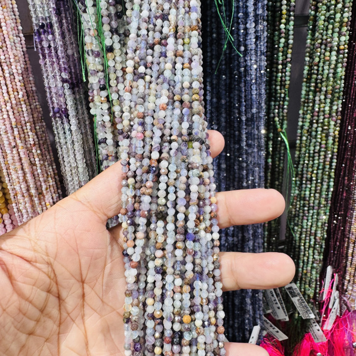 Fluorite Perline Diamond Cut 3,5mm