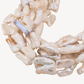 Perle Di Fiume Barocche Keshi Bianche