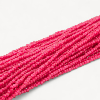 Zirconi Sintetici Perlina Tonda Sfaccettata Diamond Cut 2mm Ruby Fluo