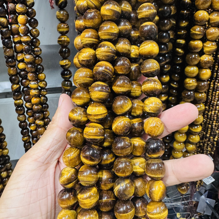 Smooth Round Yellow Tiger Eye 14mm