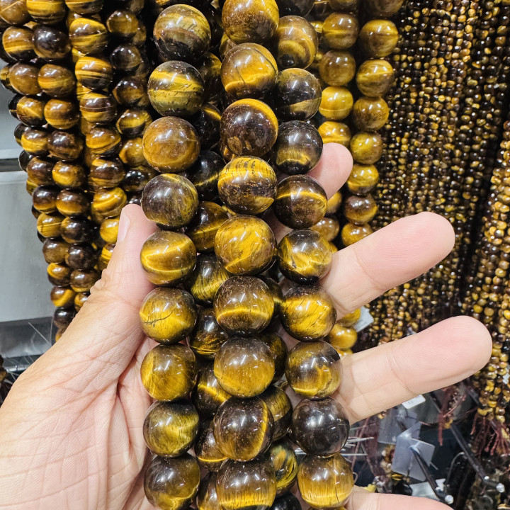 Smooth Round Yellow Tiger Eye 16mm