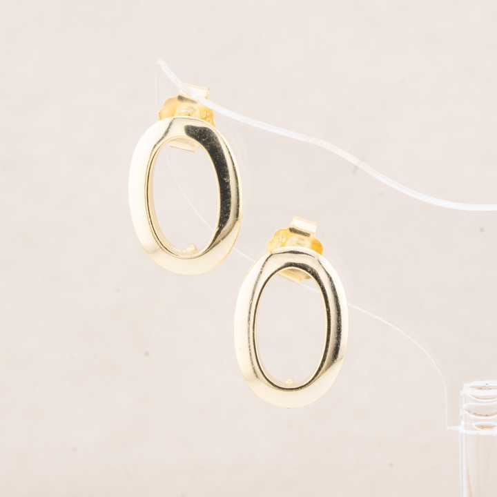 Basi Per Orecchini Di Argento 925 Ovale 11x17mm 1 Coppia