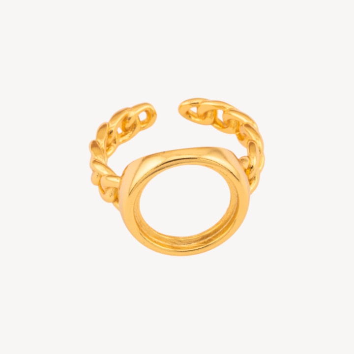 Base Per Anelli Di Argento 925 Misura Regolabile Con Castone