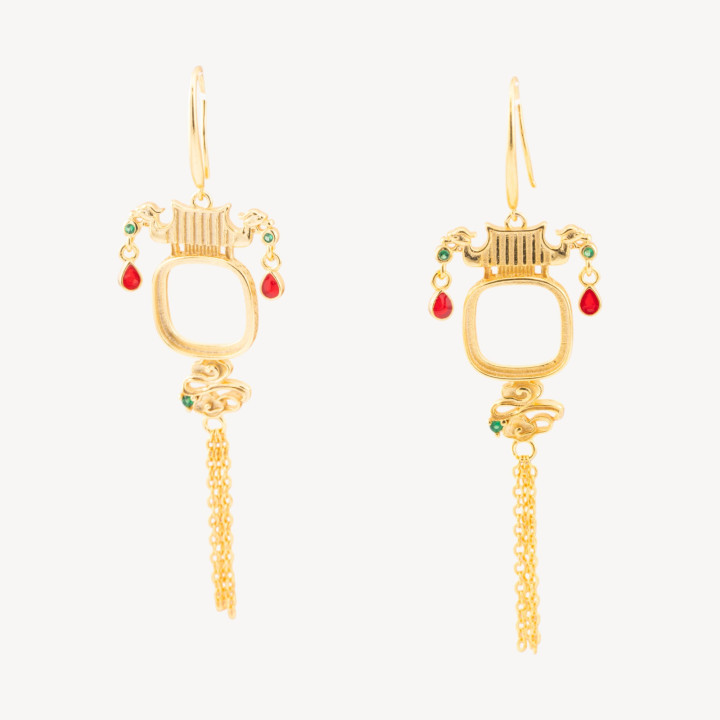 Base Per Orecchini Di Argento 925 Con Zirconi Perno Castone 1 Coppia