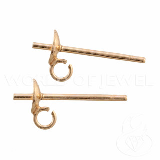 Boucles d'oreilles à tige en argent sterling 925 avec anneau de 4 mm 20 paires d'or rose