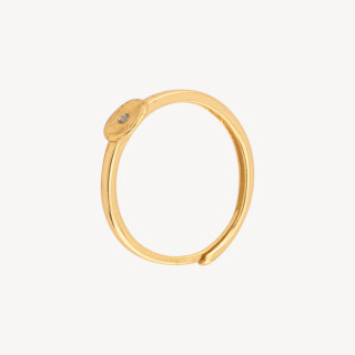 Base Per Anelli Di Argento 925 A Castone con Foro da 1,5mm Misura Regolabile 1pz Dorato