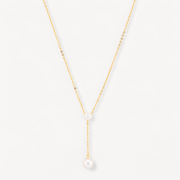 Collana In Argento 925 Con Perle MOD3892 Dorato