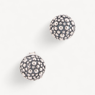 Orecchini Gioiello In Argento 925 Microfusione Puntinato 9mm MOD4483