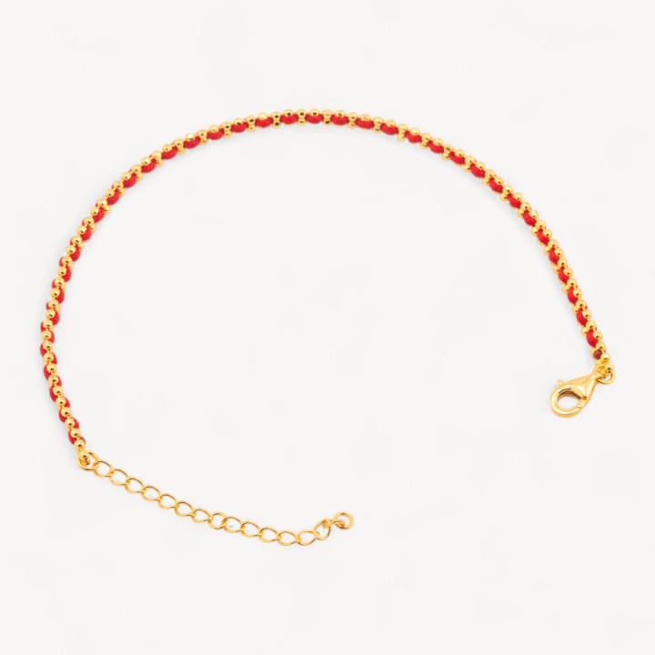 Bracciale In Argento 925 Tessuto Con Moschettone