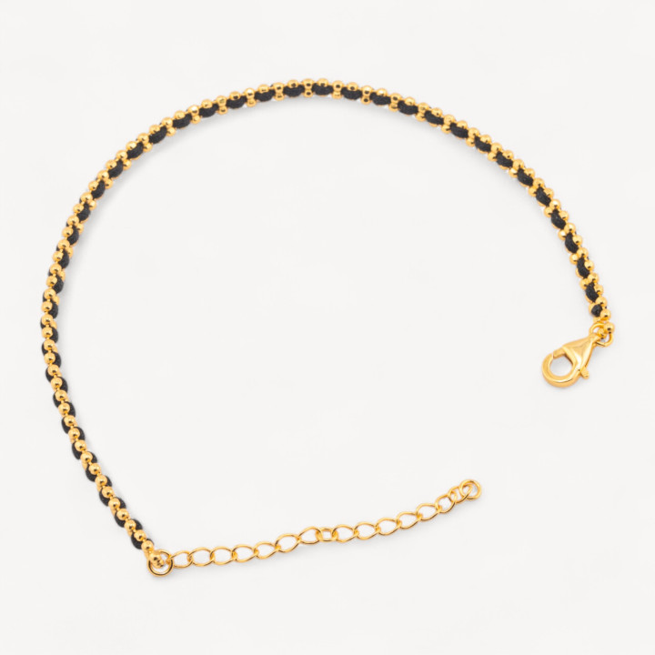 Bracciale In Argento 925 Tessuto Con Moschettone